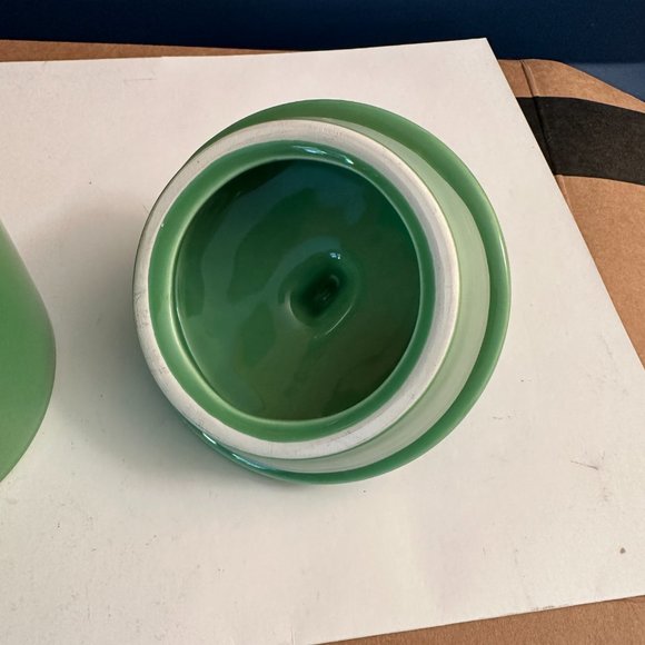 M & M  7"  GREEN LADY CERAMIC CANISTER JAR - Picture 4 of 6